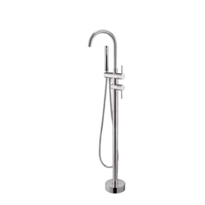 Lucid Brushed Nickel Freestanding Tap with Handheld Shower